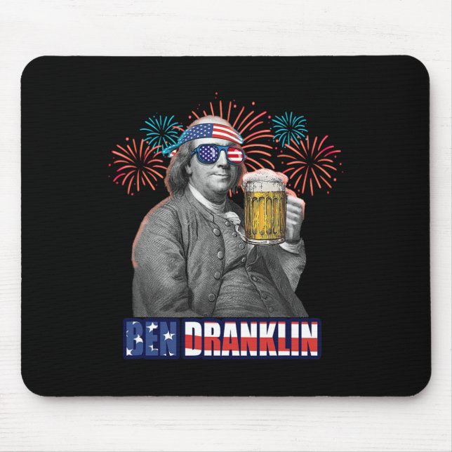 Mousepad Ben Franklin Celebrando o Dia da Independência. Be (Frente)