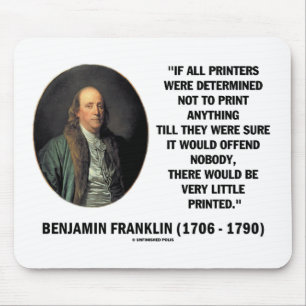 Mousepad Ben Franklin Impressoras Não Para Impressão Cotaçã