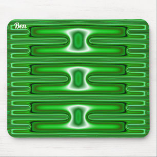 Mousepad BEN ~ NATMAS ~ Preto Verde Branco