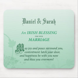 Mousepad Bênção dos Parabéns de Casamento Irlandeses