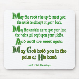 Mousepad Bênção Irlandesa Que o Caminho Se Erga para Te Enc
