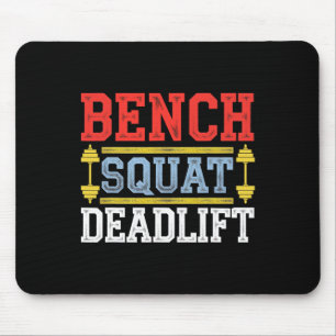 Mousepad Bench Squat Deadlevantar Barbell Bodybuilding 1