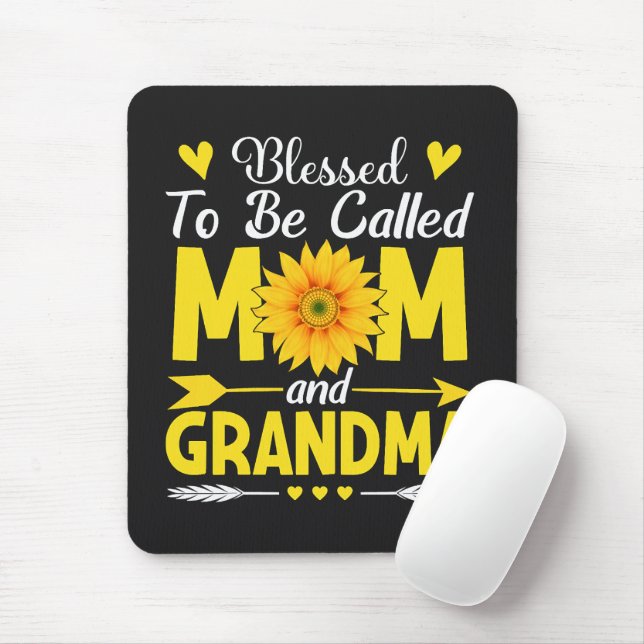 Mousepad Bendita por ser chamada de Mãe e Avó (Com mouse)