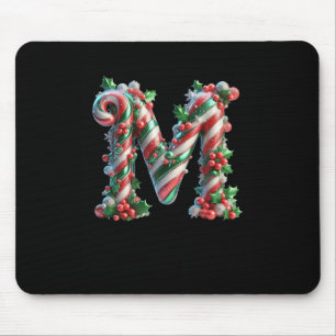 Mousepad Bengala de Natal Carta M Premium Feliz Natal