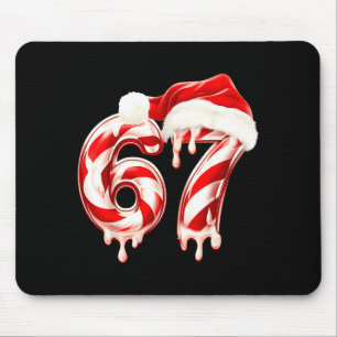 Mousepad Bengala Doce Derretendo 67 Design de Natal, Chapéu
