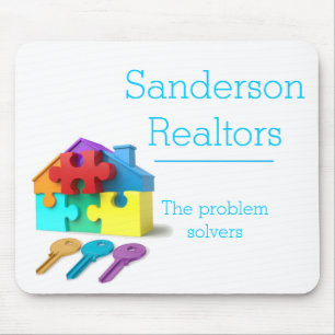 Mousepad Bens imobiliários, seguro Home, corretor de