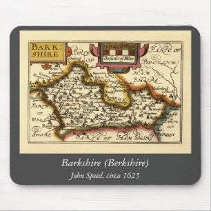 Mousepad Berkshire Barkshire County England Antiquarian Map