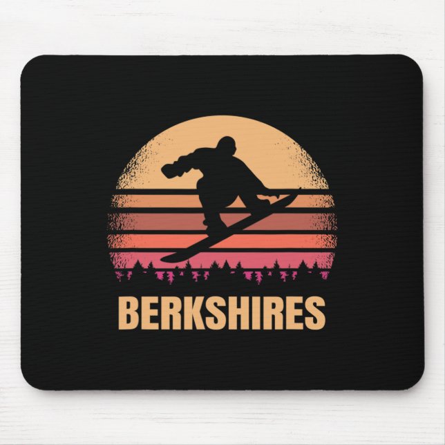 Mousepad Berkshires Machusets Snowboard no exterior Mães do (Frente)