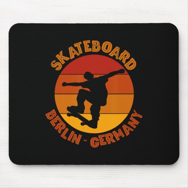 Mousepad Berlin Alemanha Skate Urna Skateboarding 2  (Frente)