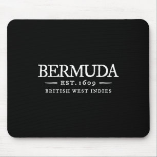 Mousepad Bermuda Antiga Carta Retro Lembrança Férias Assim