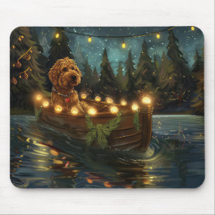 Mousepad Bernedoodle Natal Festivo Voyage