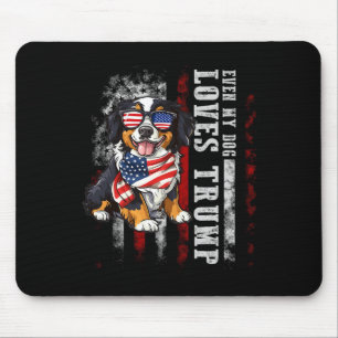Mousepad Bernese Mountain Até Meu Cachorro Adora Trump Engr