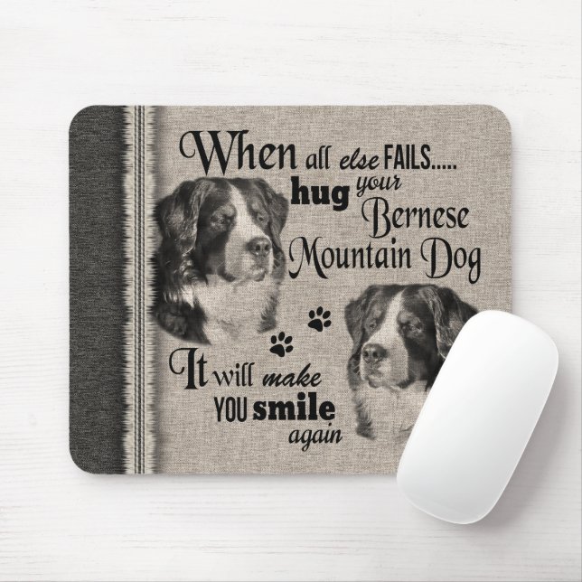Mousepad Bernese Mountain dog quando tudo falha (Com mouse)