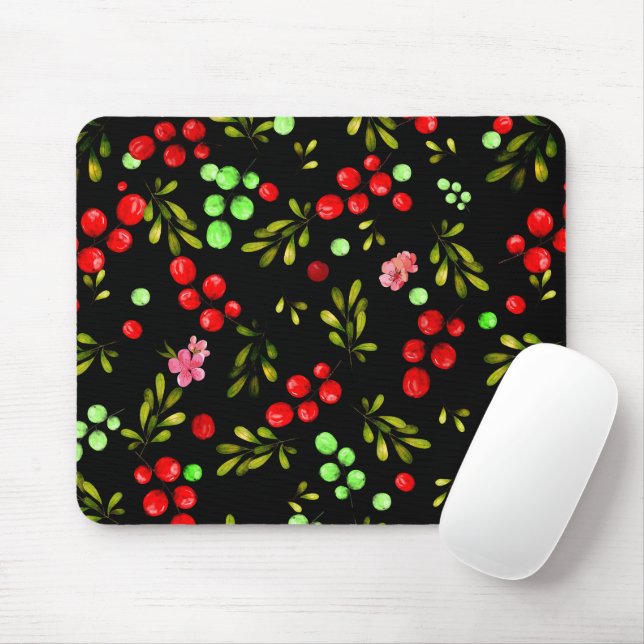 Mousepad Berries Pattern (Com mouse)