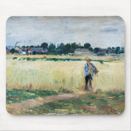 Mousepad Berthe Morisot - No campo de rodas em Gennevillie