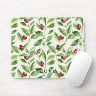 Mousepad Besourinhos no Jardim de Folhas Verdes