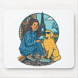 Mousepad Best Dog Mom Ever in Paris
