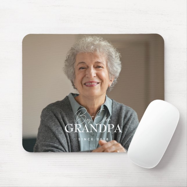 Mousepad Best Ever Grandma Since 20XX Simple Elegant Photo (Com mouse)