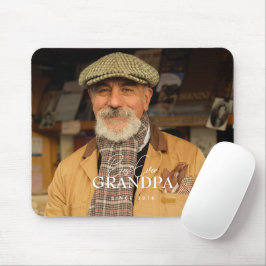 Mousepad Best Ever Grandpa Since 20XX Simple Elegant Photo