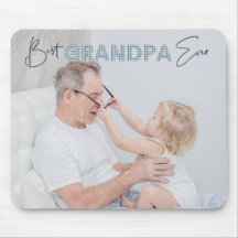 Best Grandpa Ever Father's Day Dusty Blue Photo