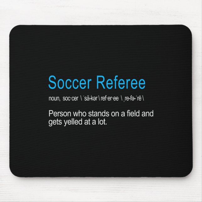 Mousepad Best Hilarious Soccer Referee Definition Funny Gif (Frente)