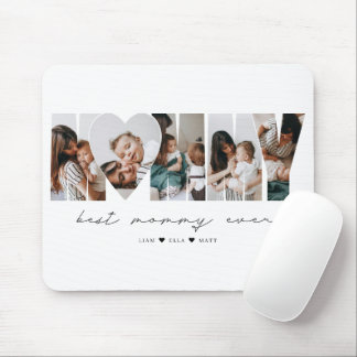Mousepad Best Mommy Ever Modern Photo Collage Mother's Day