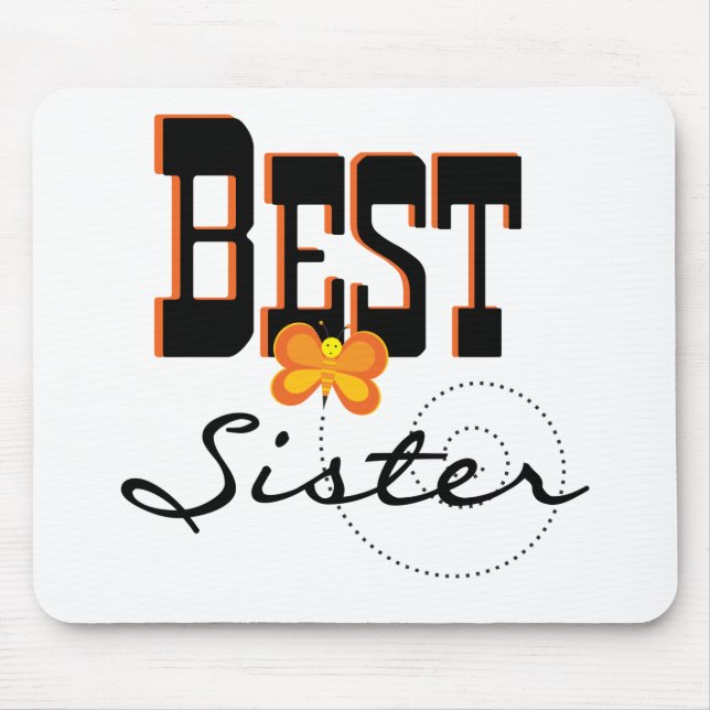 Mousepad Best Sister T-shirts e presentes (Frente)