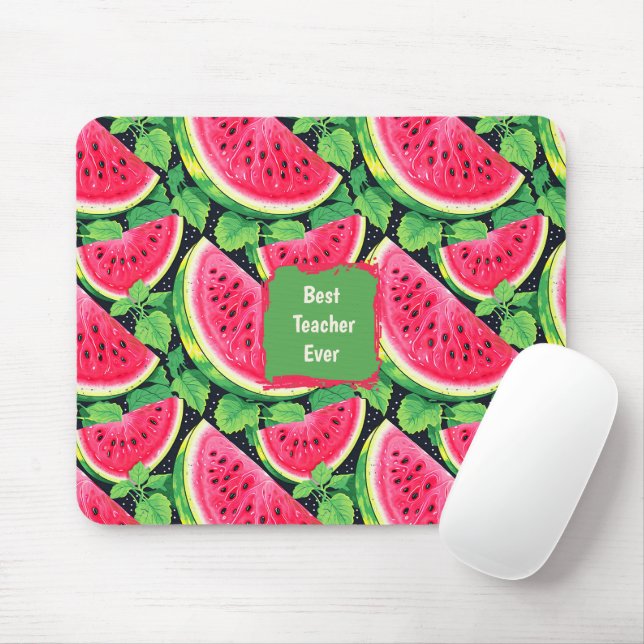 Mousepad Best Teacher Ever – Watermelon  (Com mouse)