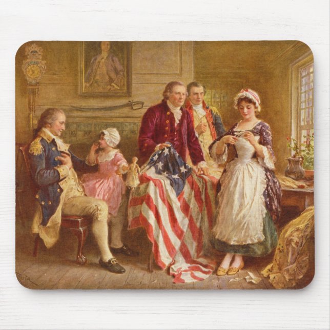 Mousepad Betsy Ross, 1777 (História Americana) (Patriota do (Frente)