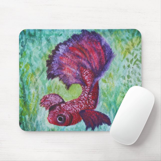 Mousepad Betta aquarela (Com mouse)