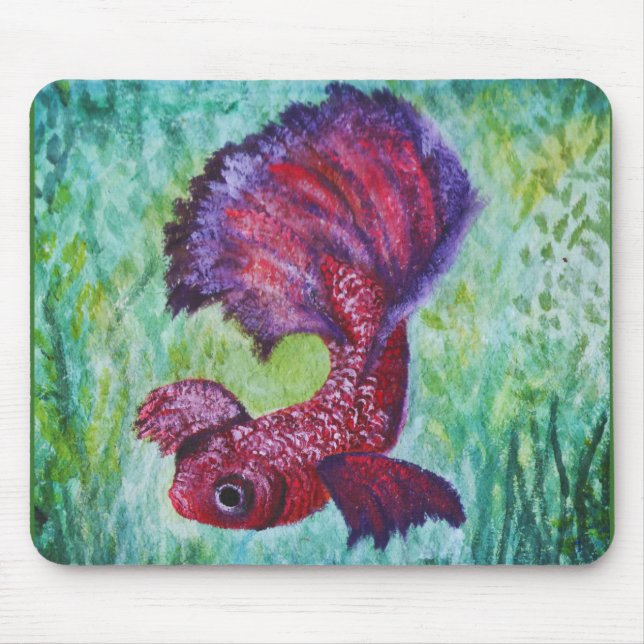Mousepad Betta aquarela (Frente)