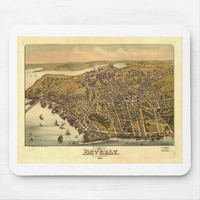 Mousepad Beverly, Massachusetts em 1886 (Frente)