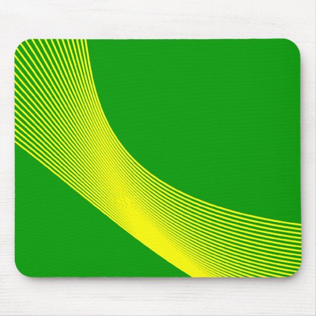 Mousepad Bézier Curves - Amarelo em verde-grama 009900 (Frente)