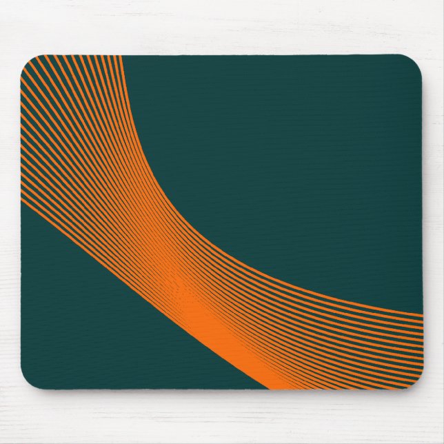 Mousepad Bézier Curves - Laranja em verde escuro 003333 (Frente)