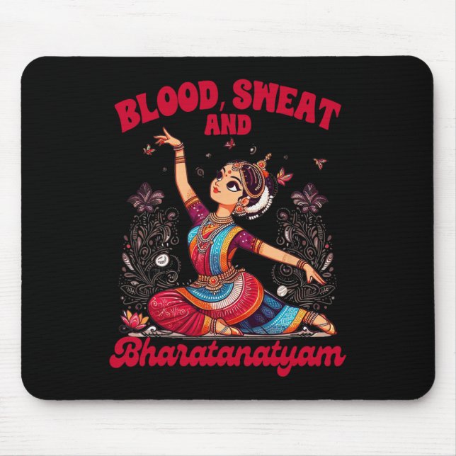 Mousepad Bharatanatyam Dançando Sangue Indiano Um Suor E Bh (Frente)
