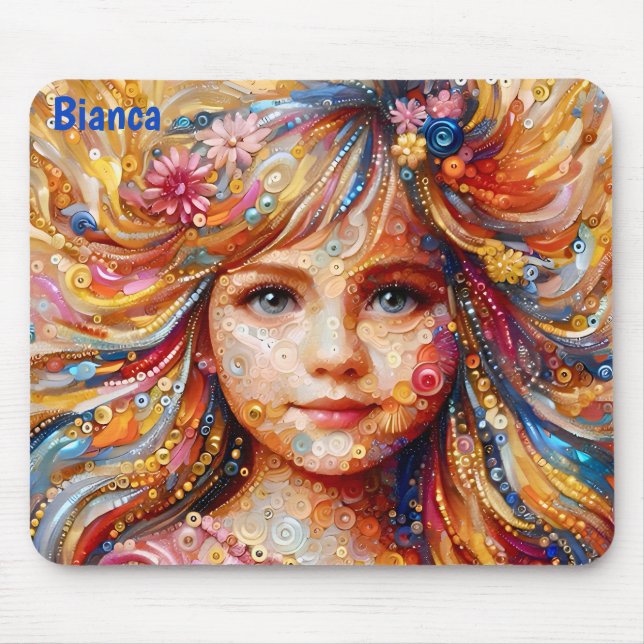 Mousepad BIANCA ~ Parabéns ~ Sequência Rapariga ~ (Frente)