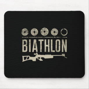 Mousepad Biathlon Winter Sports Skifle Sapatando Biath
