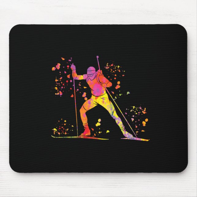 Mousepad Biatleta Nórdico de Esqui Biatlon 5 (Frente)