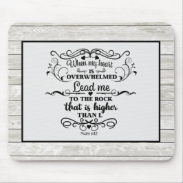 Mousepad Bíblia Cristã de Madeira cinza Rústica Verse Overw