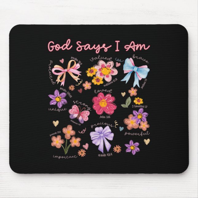 Mousepad Bíblia Cristã Verdade Deus Diz Que Sou Mulher Bíbl (Frente)