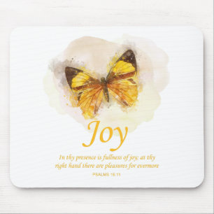 Mousepad Bíblia de borboleta cristã de mulheres Verso:Ale