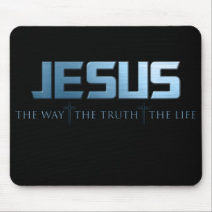 Mousepad Bíblia de fé cristã Verse: Vida da Verdade Jesu