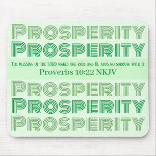 Mousepad Bíblia de Prosperidade Versa Proversos Verde Claro