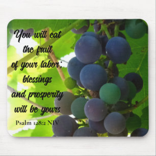 Mousepad Bíblia Inspiracional Verse Beneficia Uvas Roxas