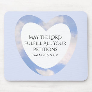 Mousepad Bíblia Verse Christian Faith Inspirational Blue