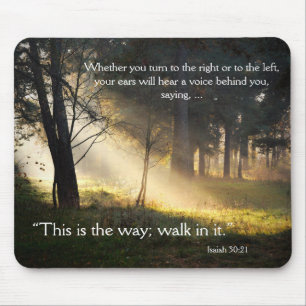 Mousepad Bíblia Verse Isaiah 30:21 Este é o caminho do Mo