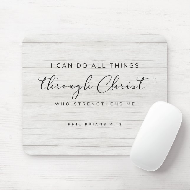 Mousepad Bíblia Verse Philippians 4:13 Posso Fazer Todas As (Com mouse)