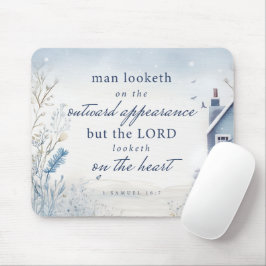 Mousepad Bíblia Verso 1 Samuel 16:7 Watercolor