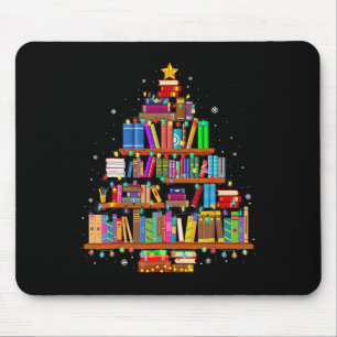 Mousepad Biblioteca de Livros de Leitura de Árvore Feliz de