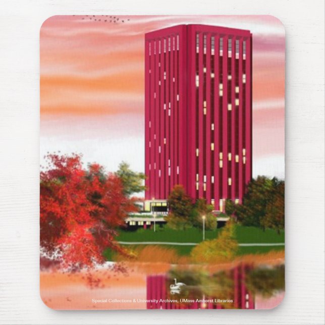 Mousepad Biblioteca na queda por Tam Nguyen (Frente)